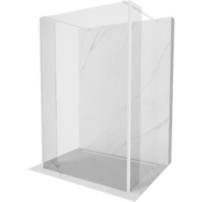 Ścianka prysznicowa wolnostojąca Mexen Kioto transparent biała 90x30x30 cm 1 szt.
