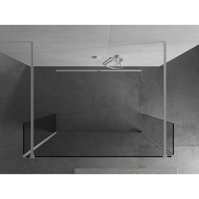 Ścianka prysznicowa wolnostojąca Mexen Kioto transparent biała 90x30x30 cm 1 szt.