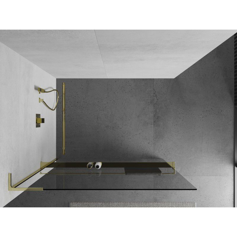 Ścianka prysznicowa z półką Mexen Kioto+ L transparent 105x200 cm 1 szt.