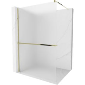 Ścianka prysznicowa z półką Mexen Kioto+ złota szron 70x200 cm 1 szt.