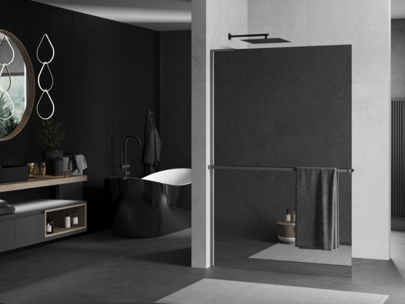 Ścianka z półką walk-in Mexen Kioto+ L lustro 90x200 cm 1 szt.