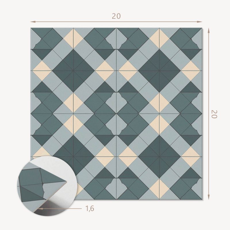 Ścienne Kafelki PCV ArtPrintCave 20x20 cm Geometryczny wzór w romby 20 szt.