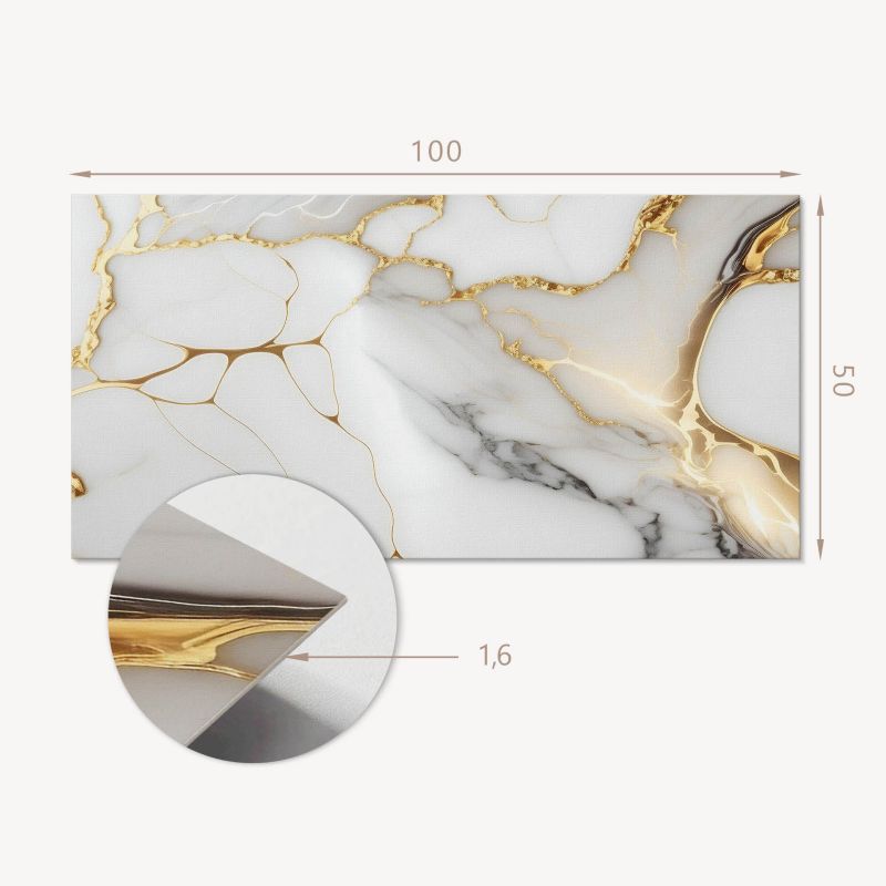 Ścienny Panel PCV Samoprzylepny ArtPrintCave 100x50 cm Elegancki wzór marmuru 1 szt.