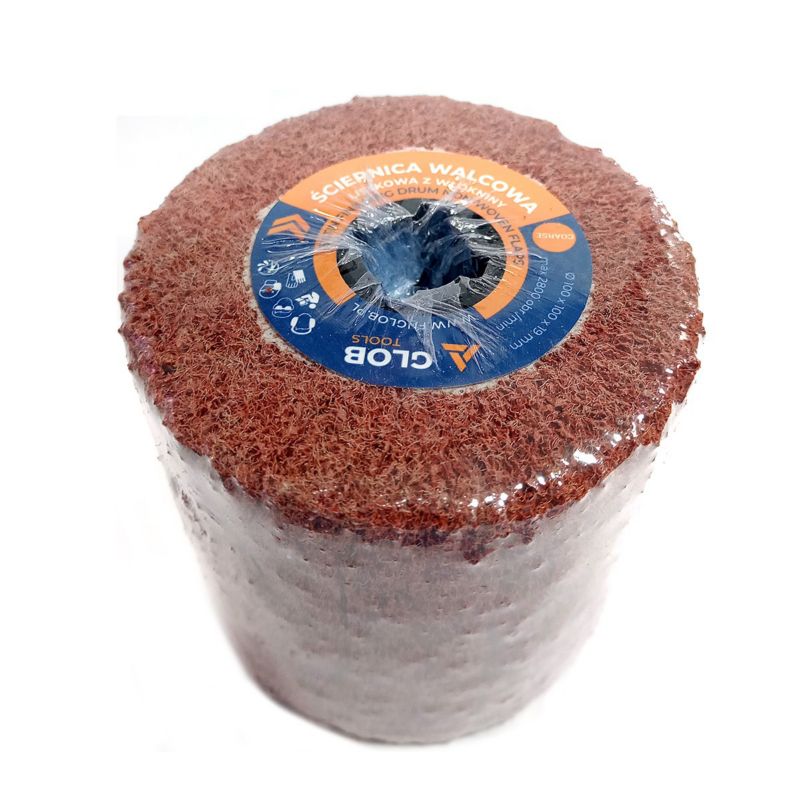 Ściernica listkowa walcowa Glob Tools 100x100x19mm z włókniny Satyniarka COARSE - 1 szt.