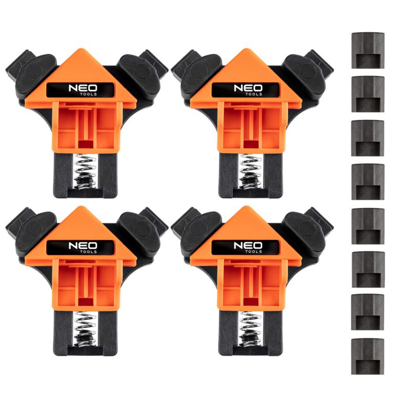 Ścisk narożnikowy NEO TOOLS kątowy, zestaw 4 częściowy 1 kpl
