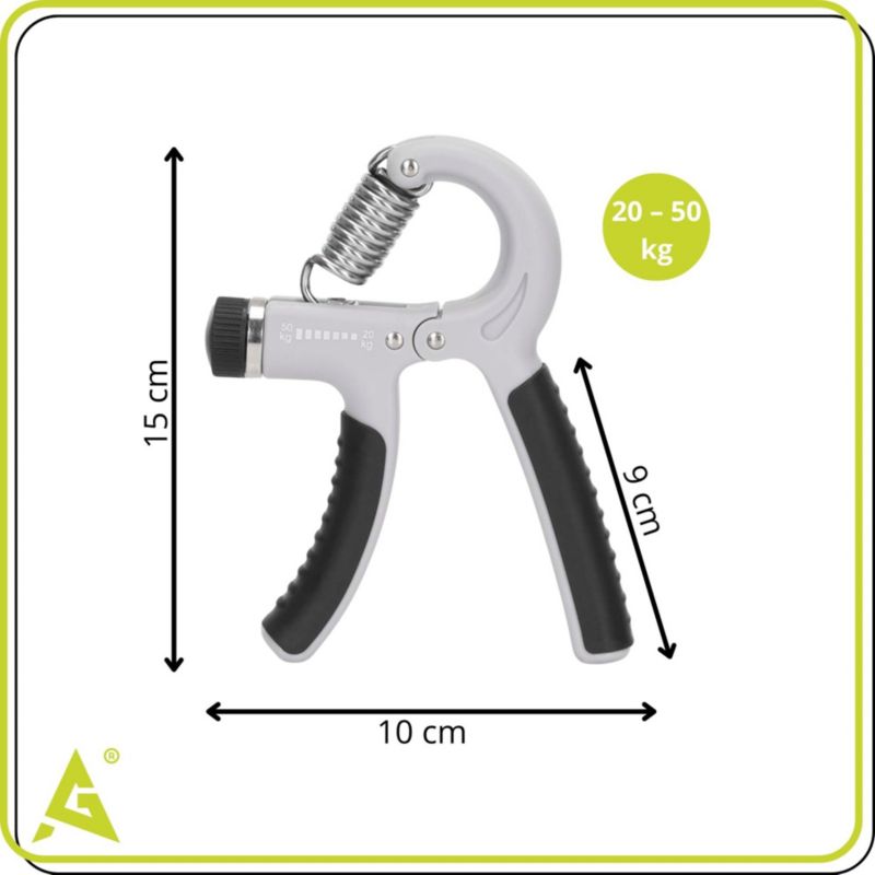 Ściskacz do rąk Actiget z regulacją oporu 20-50 kg szaro-czarny 1 szt.
