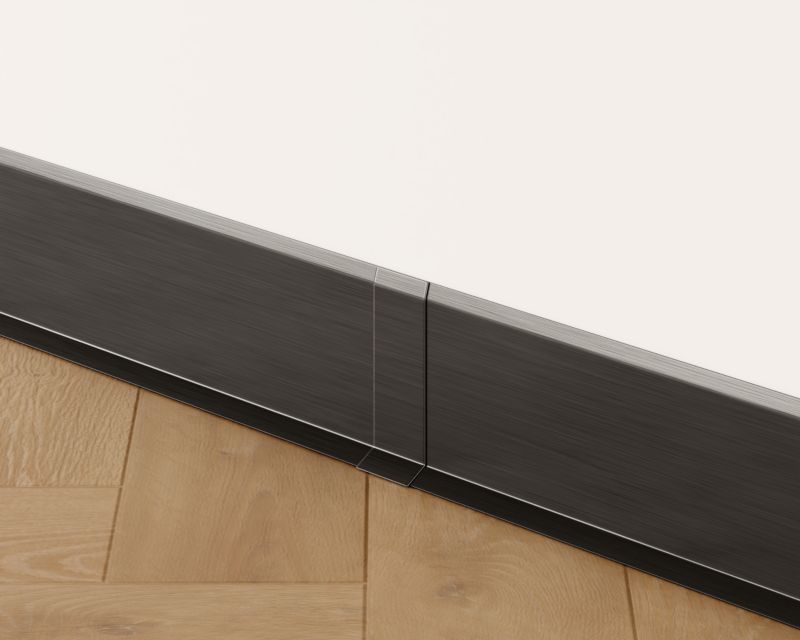 Łącznik do listew przypodłogowych FI Lambro czarny mat 10cm 1 szt.