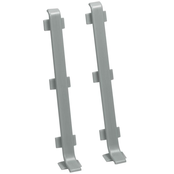 Łącznik do listwy Cezar aluminiowej platyna elektro poler szczotkowany 10x100x0,5mm PVC 1 kpl.
