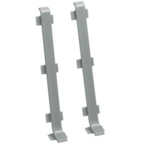 Łącznik do listwy Cezar aluminiowej platyna elektro poler szczotkowany 10x100x0,5mm PVC 1 kpl.
