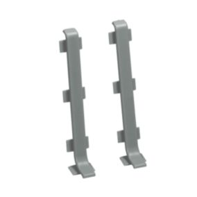 Łącznik do listwy Cezar aluminiowej platyna elektro poler szczotkowany 10x80x0,5mm PVC 1 kpl.