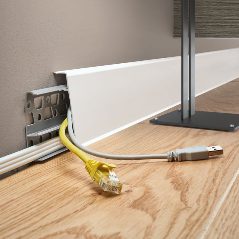 Łącznik do listwy Cezar Hi Line Prestige Szary mat 22x75x20mm PVC 1 kpl.