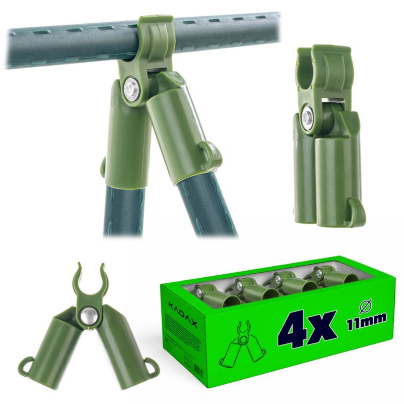 Łącznik KADAX Kątowy Szczytowy Do Tyczek Pomidorów Regulowany 11mm 4 szt.