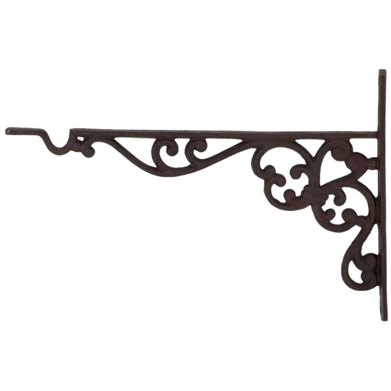 Żeliwny hak do donic wiszących  Esschert Design brązowy żeliwo 35,5x2,4x24,7 cm 1 szt.