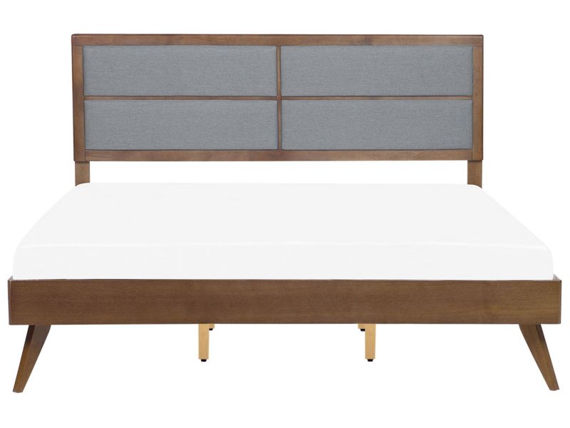 Łóżko 180 x 200 cm ciemne drewno Poissy 1 szt.