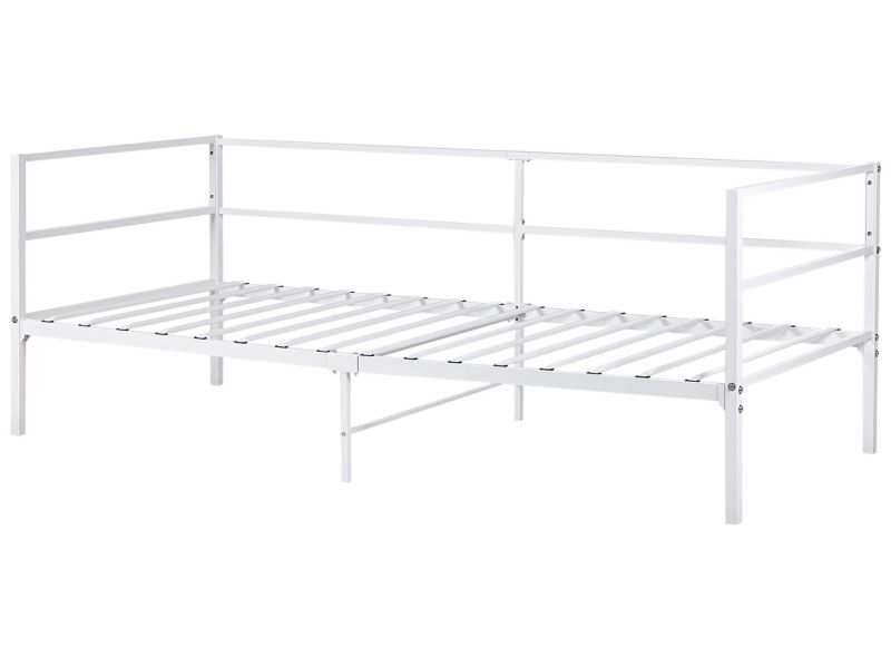 Łóżko Battut 90 x 200 cm Metal Biały 1 szt.