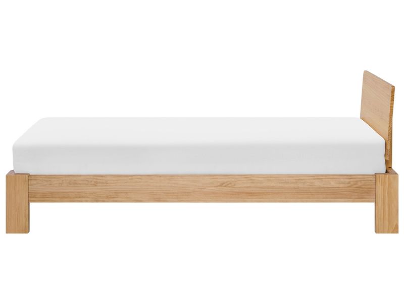 Łóżko drewniane 90 x 200 cm jasne Royan 1 szt.