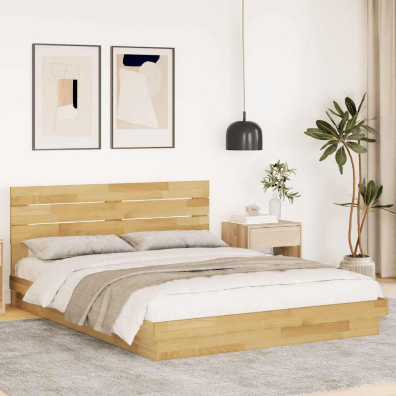 Dřevěná postel WaszeMeble 150x200 cm hnědá WM-3315741 1 ks.
