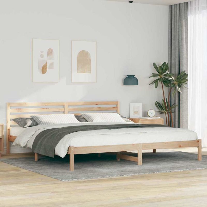 Dřevěná postel WaszeMeble 200x220 cm hnědá WM-872341 1 ks.