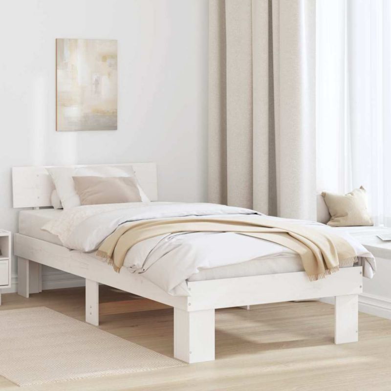 Dřevěná postel WaszeMeble 90x190 cm bílá WM-872591 1 ks.