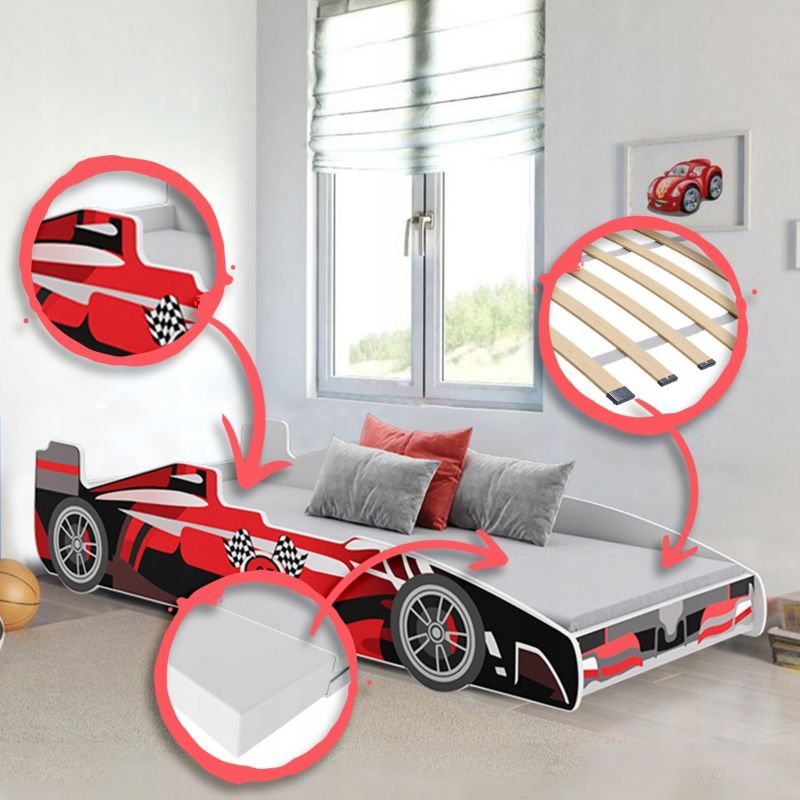 Łóżko dziecięce Kobi FORMUŁA red 160x80 cm 1 szt.