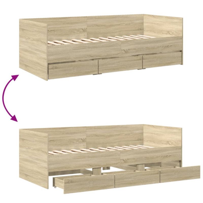 Łóżko dzienne WaszeMeble 75x190 cm brązowe  WM-3280834 1 szt.