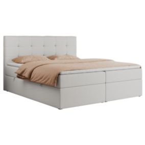 Łóżko kontynentalne MKS Meble CENTOS 140x200 H3 Biały ecoskóra 1szt.