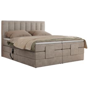 Łóżko kontynentalne MKS Meble COMFORTO 180x200 H3 Beżowy struktura 1szt