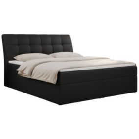 Łóżko kontynentalne MKS Meble DIEGOS 180x200 H3 Czarny ecoskóra 1szt.