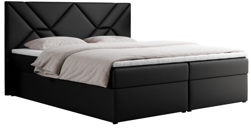 Łóżko kontynentalne MKS Meble NEOMI 180x200 H3 Czarny ecoskóra 1szt.