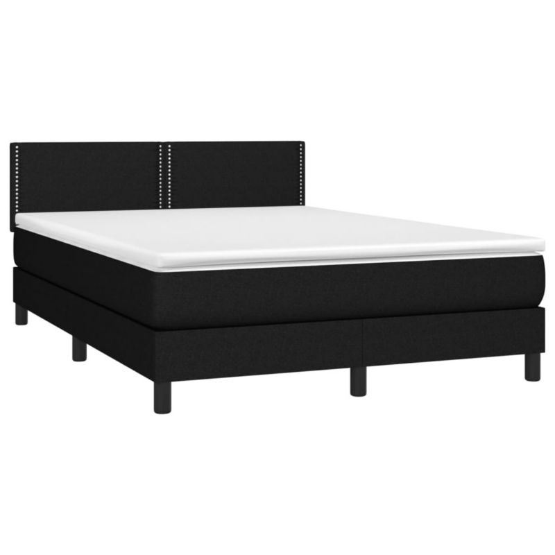 Łóżko kontynentalne WaszeMeble 140x200 cm czarne WM-3133079 1 szt.