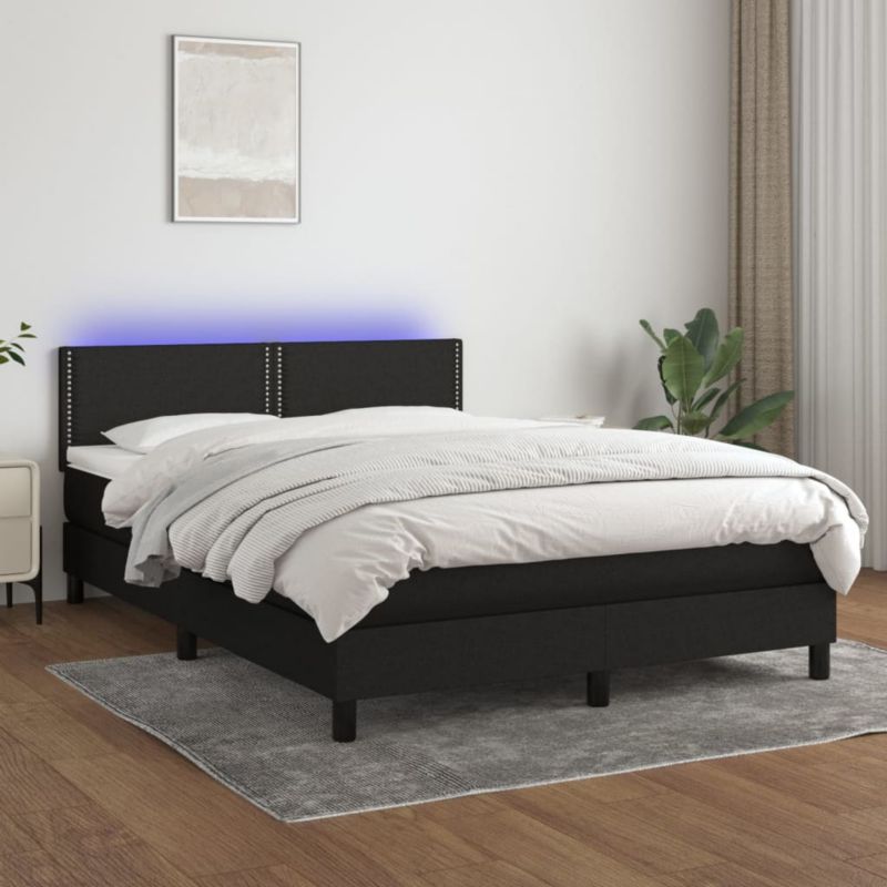 Łóżko kontynentalne WaszeMeble 140x200 cm czarne WM-3133079 1 szt.
