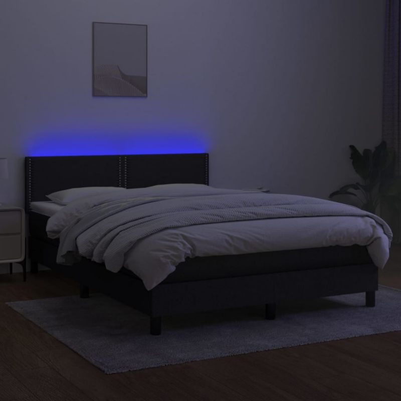 Łóżko kontynentalne WaszeMeble 140x200 cm czarne WM-3133079 1 szt.