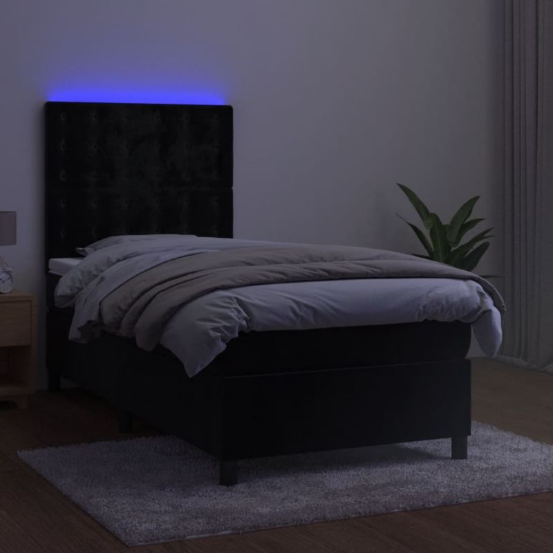 Łóżko kontynentalne WaszeMeble 80x200 cm czarny WM-3136331 1 szt.