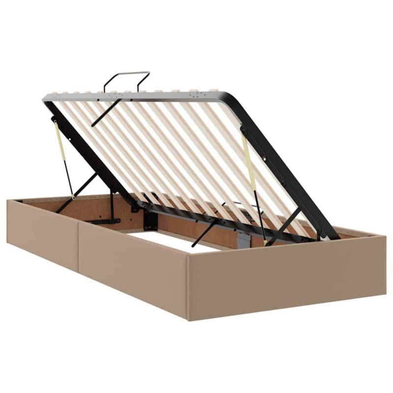 Łóżko Kontynentalne WaszeMeble z Materacem 100x200 cm Brązowe WM-3370384 1 szt.