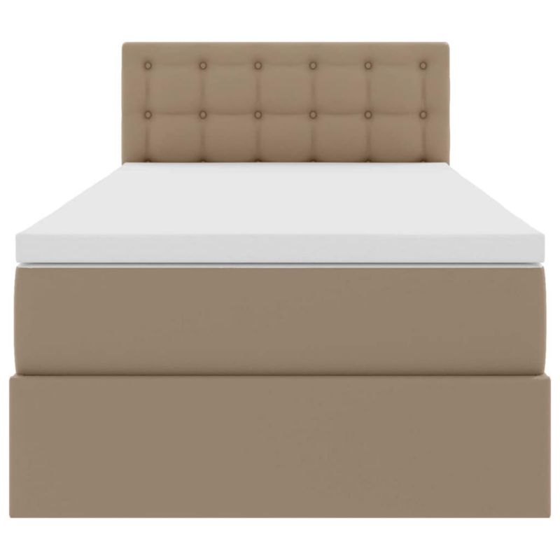 Łóżko Kontynentalne WaszeMeble z Materacem 100x200 cm Brązowe WM-3370384 1 szt.