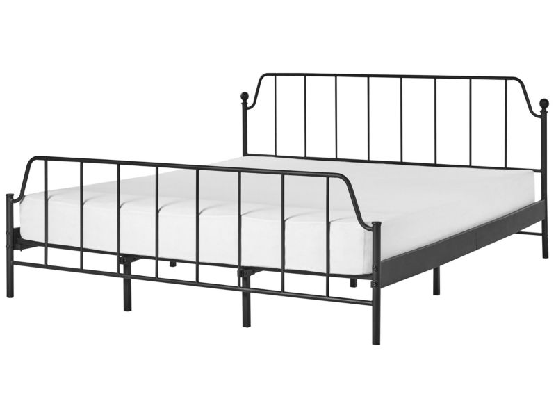 Łóżko Mauressac 180 x 200 cm Metal Czarny 1 szt.