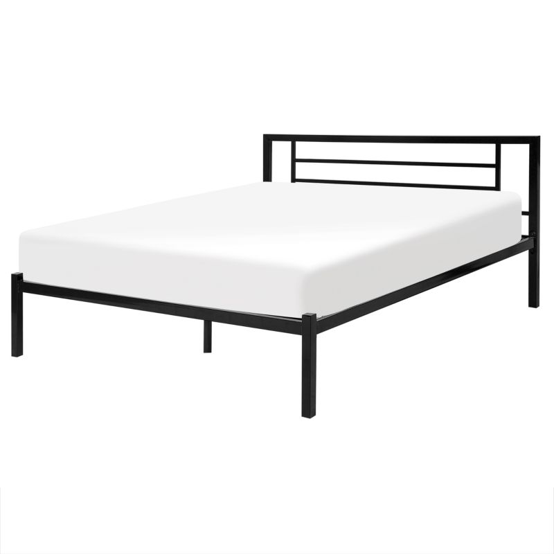 Łóżko Metal Cusset 160 x 200 cm Czarny 1 szt.