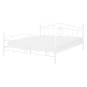 Łóżko metalowe 140 x 200 cm białe Antlia 1 szt.