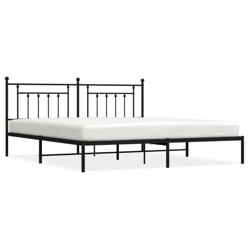 Łóżko metalowe WaszeMeble 200x200 cm czarna WM-353544 1 szt.