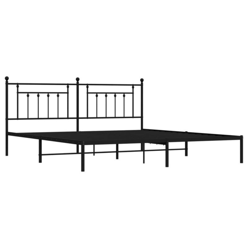 Łóżko metalowe WaszeMeble 200x200 cm czarna WM-353544 1 szt.