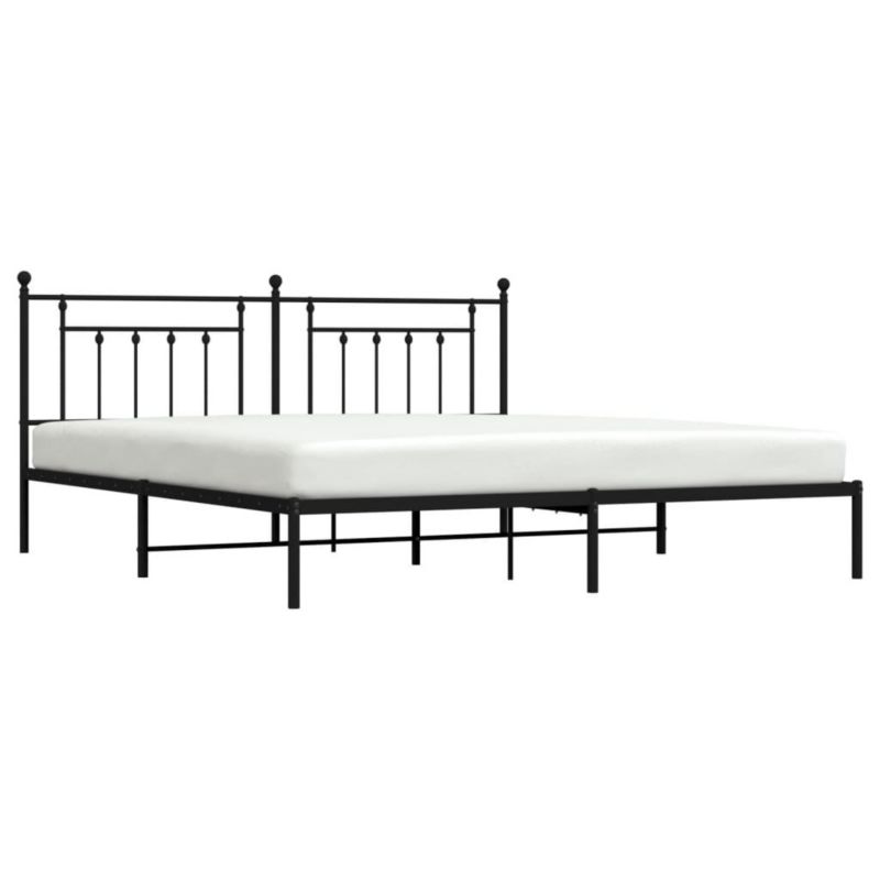 Łóżko metalowe WaszeMeble 200x200 cm czarna WM-353544 1 szt.