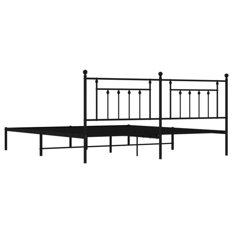 Łóżko metalowe WaszeMeble 200x200 cm czarna WM-353544 1 szt.