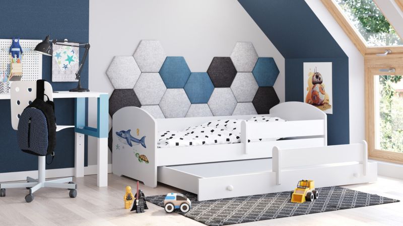 Łóżko podwójne Kobi LUK 160x80 Rekin 1 szt.