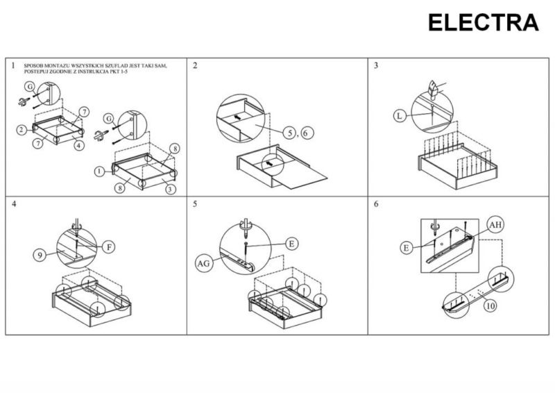 Łóżko Signal ELECTRA 140x200 szare z szufladami 1 szt