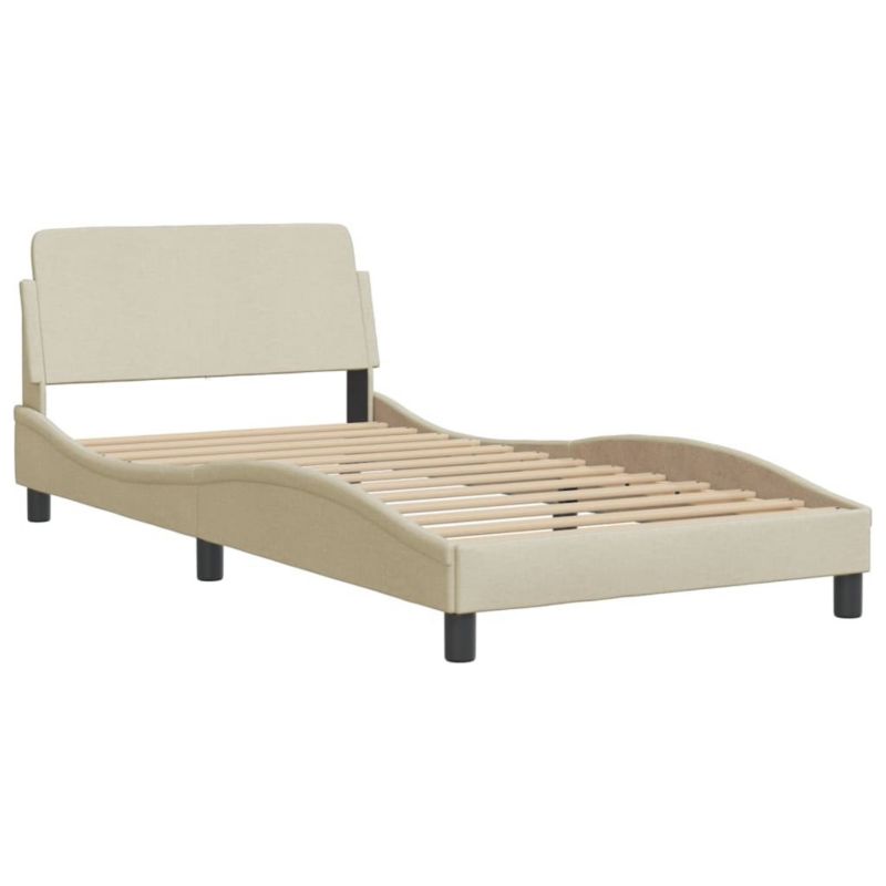 Łóżko tapicerowane WaszeMeble 100x200 cm kremowe WM-3208349 1 szt.