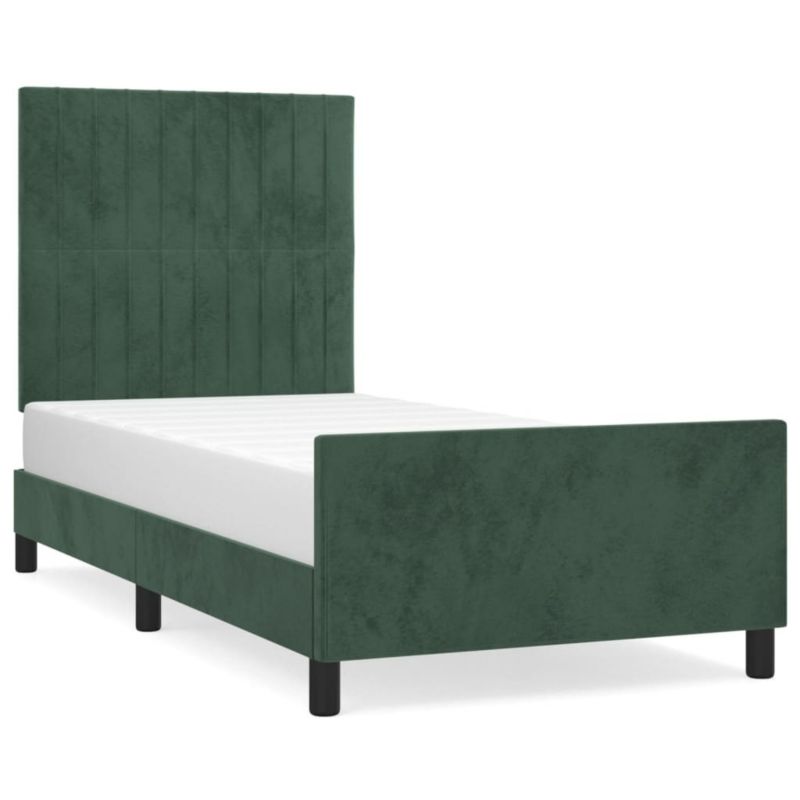 Łóżko tapicerowane WaszeMeble 90x190 cm ciemnozielone WM-3125852 1 szt.
