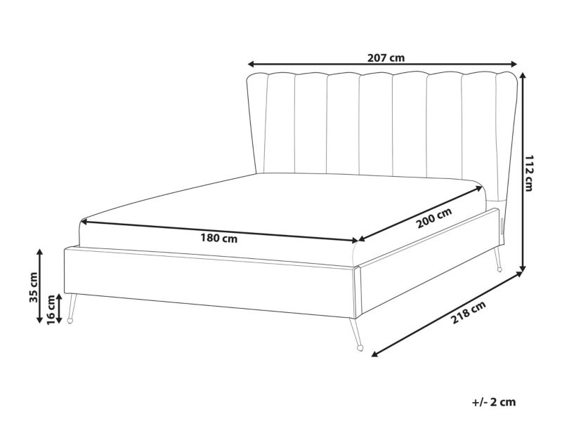 Łóżko welurowe 180 x 200 cm z portem USB różowe Miribel 1 szt.