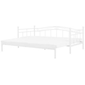 Łóżko wysuwane metalowe 80 x 200 cm białe Tulle 1 szt.