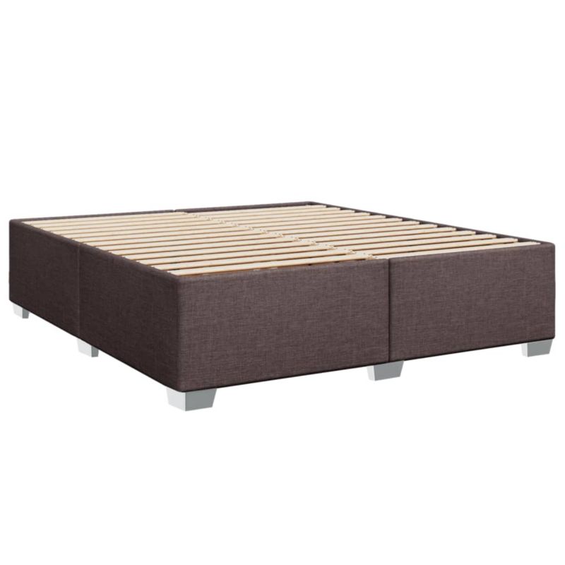 Łóżko z materacem WaszeMeble 180x200 cm Ciemny brąz tkanina z LED WM-3288277 1 szt.
