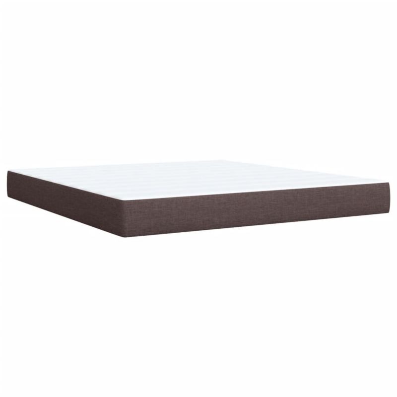 Łóżko z materacem WaszeMeble 180x200 cm Ciemny brąz tkanina z LED WM-3288277 1 szt.